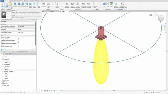Open the family in Revit